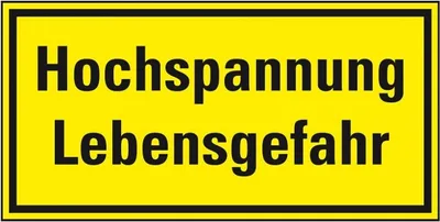 Produktbild von Dreifke® Aufkleber I Hinweisschild Hochspannung Lebensgefahr, Folie, selbstkl...