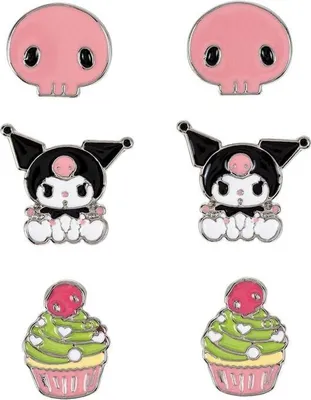Produktbild von Hello Kitty Ohrstecker-Set Uni Kuromi multicolor Standard