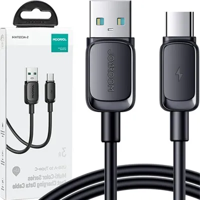 Image de Kabel Joyroom Multi-Color Series A14 Usb-A / Usb-C 3A 1.2 M - Czarny