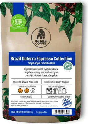 Produktbild von KAFELOV | Kaffeebohnen Brasilien Daterra Espresso - 250 g - 100% Arabica - frisch geröstet - aromatisch