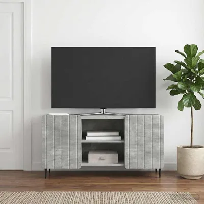 Image de vidaXL : Meubles TV, 102 x 34,5 x 52 cm, gris béton, panneaux de particules