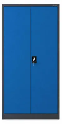 Produktbild von Aktenschrank mit Geheimfach Metallschrank Büroschrank Stahlblech Pulverbeschichtung 185 cm x 90 cm x 45 cm Farbe: anthrazit-blau