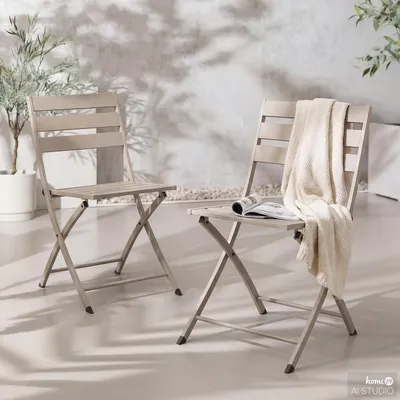 Produktbild von home24 Klappstuhl - 2er-Set - Stahl