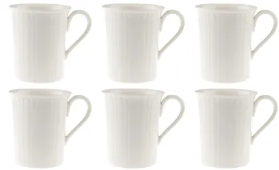 Immagine prodotto di Set di 6 tazze da caffè Villeroy & Boch Cellini, capacità 300 ml, colore bianco, in porcellana