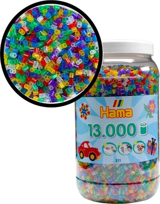 Produktbild von Hama Beads 211-54, Bastelset für Kinder, 5 Jahr(e), PVC, Mehrfarbig, 13000 Stück(e)