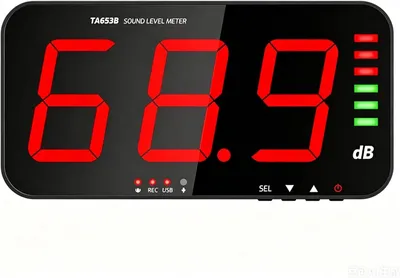 Schallpegelmesser 30–130 dB mit LED-Alarm und Datenlogger