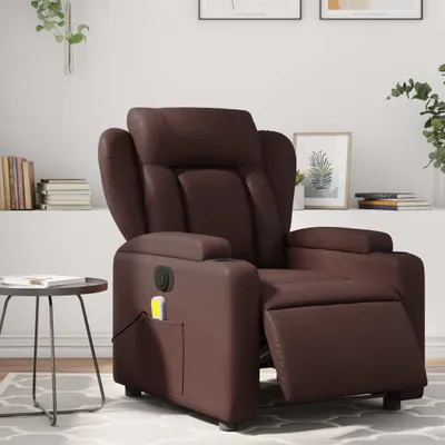 Produktbild von Massagesessel Fernsehsesel Elektrisch Braun Kunstleder 3204539