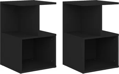 Obrázek produktu pro vidaXL Noční stolky 2 ks černé 35x35x55 cm výrobek ze dřeva