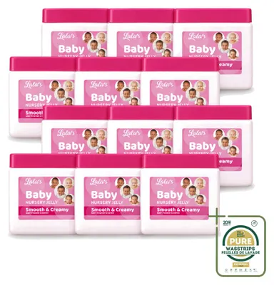 Imagen del producto de 12 unidades de Vaselina para bebés Lala, hidratante, 368g, pack ahorro