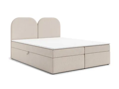 Produktbild von AX LIVING Boxspringbett 200x200 Migwell Beige mit Kopfteil Bettkasten