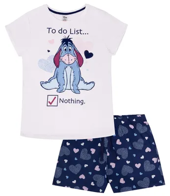 Imagen del producto de Pijama corto para mujer de Disney, Winnie the Pooh, 100% algodón, talla 5