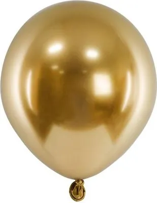 Produktbild von ChromLatexové balónky lesklé, , zlaté, 12 cm, 50 kusů.