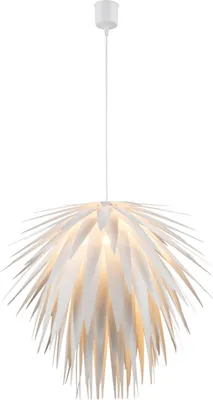 Obrázok produktu pre Globo Lighting závesné svietidlo biely plast, biely plast, biely PVC kábel, možnosť skrátenia výšky, ø: 495mm, V: 1400mm, bez 1x E27 60W 230V