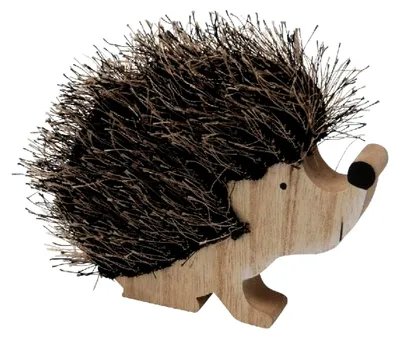 Produktbild von Dekofigur Igel 12 x 2 x 10 cm aus Holz für Herbstdekoration