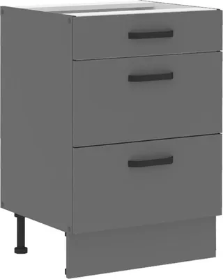 Produktbild von Küche NESSA Unterschrank 60 cm Anthrazit Küchenzeile Küchenblock Einbauküche