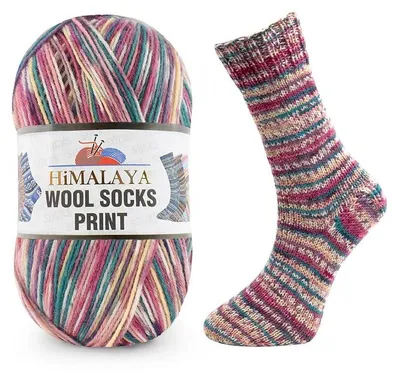 Obrázek produktu pro Ponožky Wolle Himalaya z vlněného materiálu, potisk S60-03 - pletení a háčkování