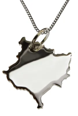 Produktbild von 50cm Halskette + Kosovo Anhänger in massiv 925 Silber