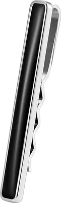 Produktbild von Karisma Hochwertige Herren Edelstahl 316L Krawattennadel Onyx/Krawattenklammer/Tie Clip Farbwahl KTC204 - Silber