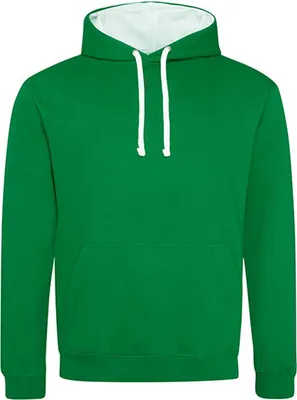 Produktbild von Just Hoods JH003 | Varsity Herren Hoodie / Kaputzenpullover - Farbe: Kelly Green/Arctic White - Größe: XL