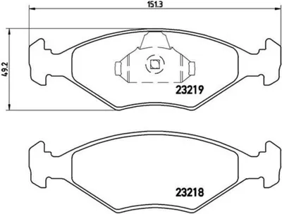 Produktbild von Brembo Bremsbelagsatz, Scheibenbremse Vorderachse P 23 124