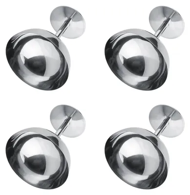 4er-Set Edelstahl Dessertschalen mit Fuß, Eisbecher, 11 cm