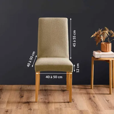 Image de Housse de Chaise - Douceur d'Intérieur - Gaufré - Polyester - Lin