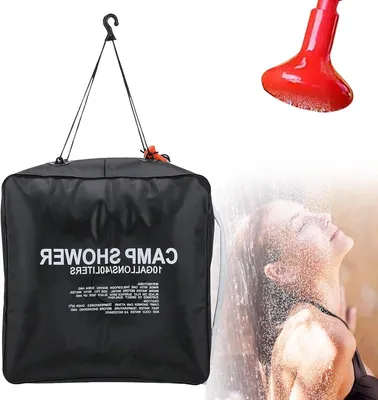 40L Solar-Duschsack mit Duschrohr - Tragbare Outdoor-Sonnenwärme-Dusche für Camping