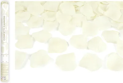 Produktbild von Konfetti Kanone mit Rosenblättern 40cm creme
