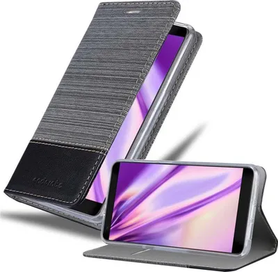 Produktbild von Cadorabo Hülle für ZTE Blade V9 Schutzhülle in Grau Handy Hülle Etui Book Case Cover