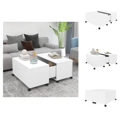 Obrázek produktu pro vidaXL Konferenční stolek bílý 75x75x38 cm materiál na bázi dřeva - Konferenční stolky