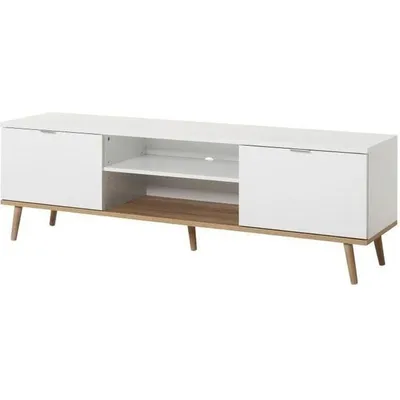Produktbild von GÖTEBORG Skandinavischer weißer Fernsehschrank - L 160 cm