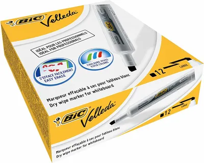 Immagine prodotto di BIC Velleda 1791 evidenziatore 12 pz Punta smussata Nero