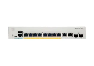 Zdjęcie produktu dla Cisco Catalyst C1000-8P-2G-L, Zarządzany, L2, Gigabit Ethernet (10/100/1000), Pełny dupleks, Obsługa PoE