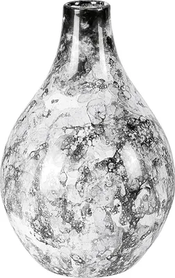 Produktbild von my basics 2672 schwarz Vase 'Marble' Keramik marmorisiert 18 x 18 x 25 cm, schwarz/weiß