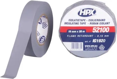 Zdjęcie produktu dla Taśma izolacyjna PVC VDE - szara 19mm x 20m
