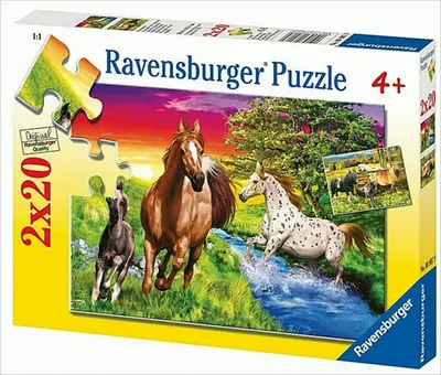 Produktbild von 08907 - Pferdewelt, 2 x 20 Teile Puzzle