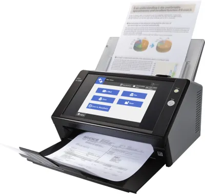 Produktbild von Fujitsu N7100 ADF A4 600dpi 25ppm Front-to-Rear Ethernet Netzwerk Scanner Schwarz