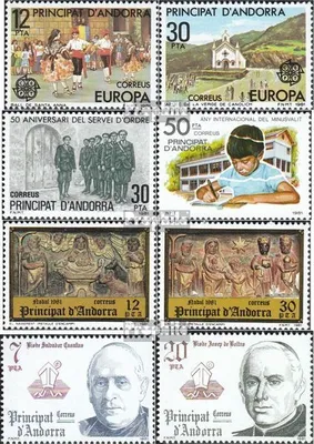 Produktbild von Briefmarken Andorra - Spanische Post 1981 Mi 138-145 (kompl.Ausg.) Jahrgang 1981 komplett postfrisch Europa
