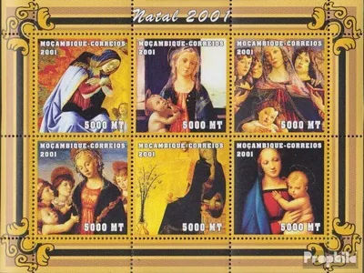 Produktbild von Briefmarken Mosambik 2001 Mi 1986-1991 Kleinbogen postfrisch Kunstwerke
