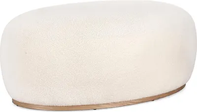 Produktbild von Pouf Blerina 88 x 54 x 36 cm MDF Polyester Weiß