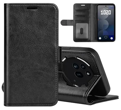 Productafbeelding van MobyDefend Hoesje - Geschikt voor Nothing Phone (3a) Pro  -  Wallet Book Case (Sluiting Achterkant) - Zwart