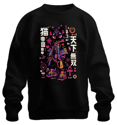 Immagine prodotto di Felpa con cappuccio, stile streetwear, ispirata all'animazione giapponese, con motivi "Harajuku", "Giappone", "Y2K" e "manga", colore nero, taglia XL