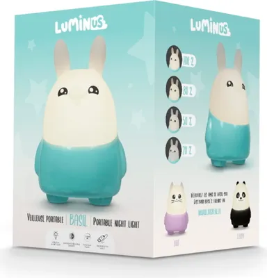 Produktbild von Bigben Interactive NLKIDSRABBIT, Umgebungsbeleuchtung, Blau, Weiß, 60 min, USB, Integrierte Batterie, 130 mm