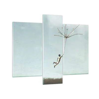Produktbild von Bilder auf glas - 3 Teile - Vintage unwirklich Metapher - 95x80cm - Glasbilder - Wandbilder - Bilder - zum Aufhängen bereit - Wanddekoration aus Glas - Glas Bilder - Wandbild auf Glas - GCB95x80-4718