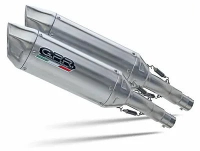 Obrázek produktu pro Nerezový výfuk GPR Furore-X s dvojitou koncovkou, včetně tlumiče hluku (dB-killer) a adaptérů, určený pro motocykl Yamaha XJR 1300