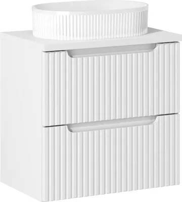 Produktbild von Waschtisch 60cm mit Keramikwaschbecken, weiß, NEWPORT-56-WHITE