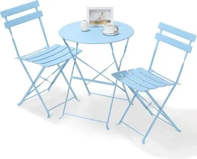 Produktbild von Famanu Bistroset 3-teilig - Inklappbar - Lichtblau