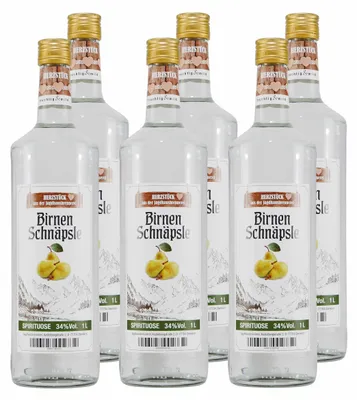 Produktbild von Herzstück Birnenschnäpsle (6 x 1,0L)