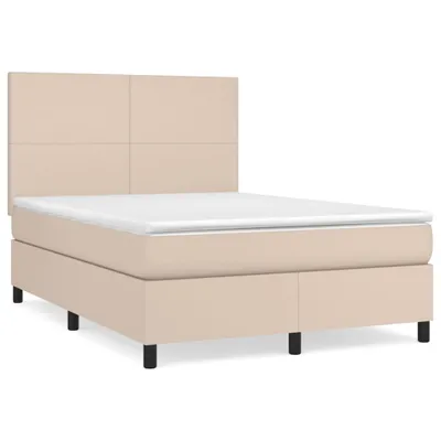 Produktbild von Boxspringbett Matratze Cappuccino-Braun 140x190cm Kunstleder