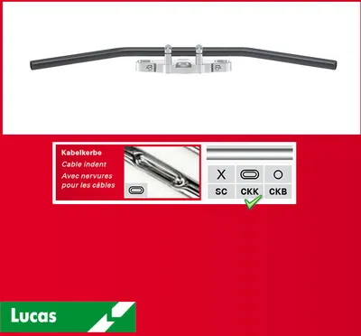 Zdjęcie produktu dla Stahllenker Dragbar Medium, Stahl, verchromt